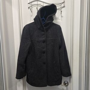 J. Percy Women's Charcoal Gray Merino Wool Coat.size M
